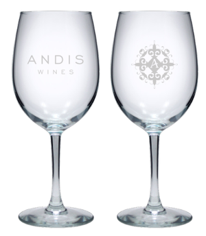 Andis Logo Wine Glass 1